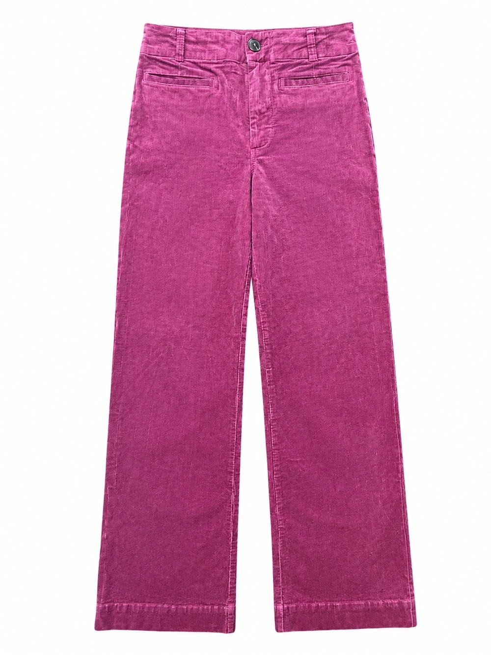 Maeve The Colette Wide-Leg Corduroy Pants vibrant magenta size 27 high waisted